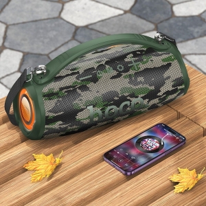 Maxi reproduktor BlueTooth HOCO HA4 (RGB led osvětlení, bluetooth, FM, TF, USB, AUX) barva camo