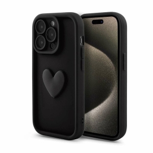 Pouzdro Back Case Heart iPhone 7, 8, SE 2020/22, černá