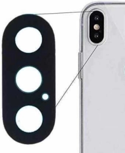 Sklíčko zadní kamery iPhone XS, XS MAX bez rámečku black