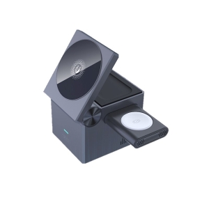 Indukční nabíječka (XO-CX027) 3v1, Smartphone, Hodinky, Sluchátka, 15W, černá