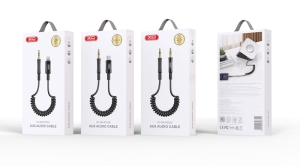 Kabel AUX (XO NB-R255A) Lightning na Jack 3,5mm barva černá