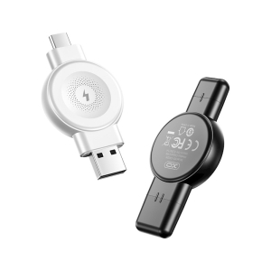 Indukční bezdrátová nabíječka XO-CX026, pro Apple a Galaxy Watch, USB A + USB C, 2,5W, QI, bílá