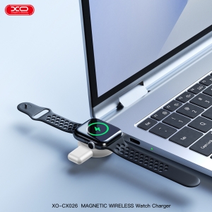 Indukční bezdrátová nabíječka XO-CX026, pro Apple a Galaxy Watch, USB A + USB C, 2,5W, QI, bílá