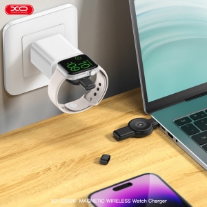Indukční bezdrátová nabíječka XO-CX026, pro Apple a Galaxy Watch, USB A + USB C, 2,5W, QI, bílá