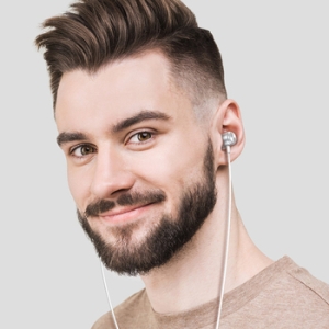 Hands Free Borofone BM93 Platinum, konektor USB C, mikrofon, barva bílá