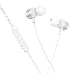 Hands Free Borofone BM93 Platinum, konektor USB C, mikrofon, barva bílá