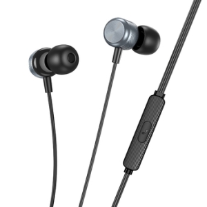 Hands Free Borofone BM93 Platinum, konektor USB C, mikrofon, barva černá