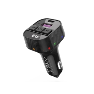 Transmitér FM Bluetooth XO (BCC17) 1x USB A 1x USB C, PD 30W, barva černá