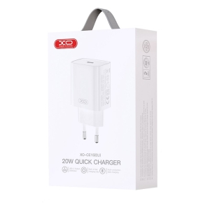 Cestovní nabíječ XO-CE15, 1x USB C, PD 20W, bílá