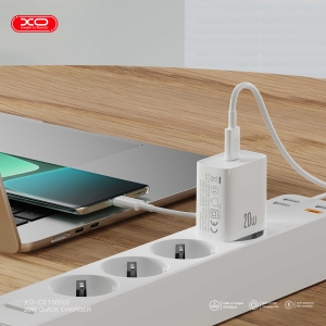 Cestovní nabíječ XO-CE15, 1x USB C, PD 20W, bílá