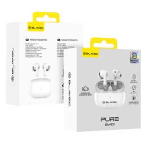 Bluetooth headset Blavec TWS Pure BW01, barva bílá