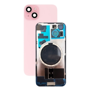Kryt baterie iPhone 15 pink + metal clip + camera lens + magnet