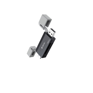 Čtečka paměťových karet Devia EL240, 2v1  USB / USB-C 3.0, barva černá