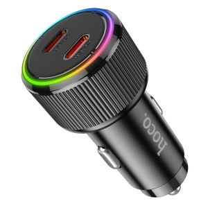 CL adaptér HOCO NZ14B, 2x USB C, QC 3.0, PD 50W, barva černá
