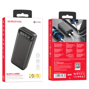 Externí baterie POWER BANK Borofone BJ14A, 20000mAh, 2x USB A, barva černá