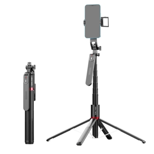Selfie držák Blavec P08 tripod, s funkcí stativu (až 220cm), 1x lampa, bluetooth, barva černá