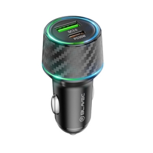 CL adaptér Blavec (BS21) USB A + USB C, PD 48W, black