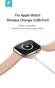 Indukční nabíječka Devia pro Apple Watch, USB A, 5W, barva bílá