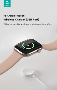 Indukční nabíječka Devia pro Apple Watch, USB C, 5W, barva bílá