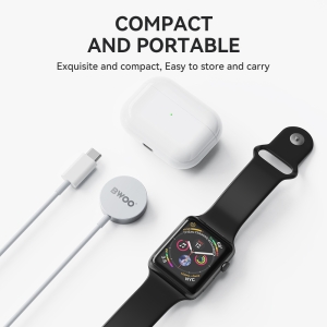 Indukční nabíječka BWOO WL-18 pro Apple Watch, USB C, 5W, barva bílá