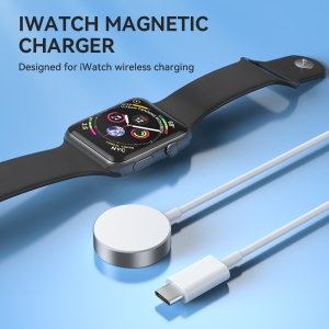 Indukční nabíječka BWOO WL-18 pro Apple Watch, USB C, 5W, barva bílá