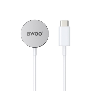 Indukční nabíječka BWOO WL-18 pro Apple Watch, USB C, 5W, barva bílá