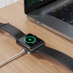 Indukční nabíječka BWOO WL-18 pro Apple Watch, USB C, 5W, barva bílá