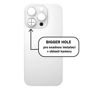 Kryt baterie iPhone 16 PRO white - Bigger Hole
