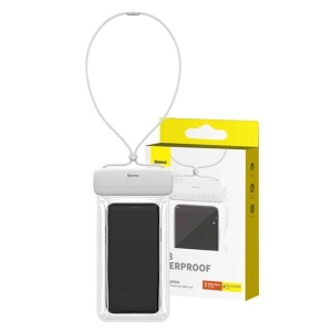 Pouzdro voděodolné Baseus Aqua Glide, IPX8, velikost až 7,2´´, barva bílá