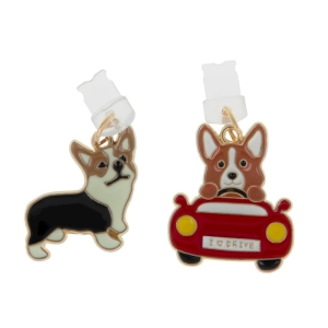 Záslepka Charm Dogs (1 Ks pes v autě, 1 Ks pes) pro USB C konektor