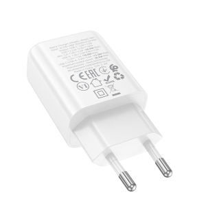 Cestovní nabíječ HOCO N61 1x USB A, 1x USB C, QC 3.0 PD 20W, barva bílá