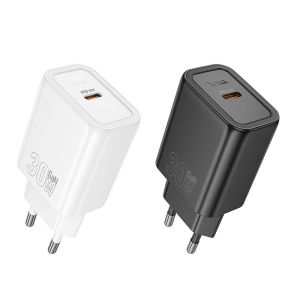Cestovní nabíječ HOCO N62 1x USB C, QC 3.0 PD 30W, barva bílá