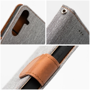 Pouzdro Book Jeans Xiaomi Redmi Note 14 5G, barva šedá