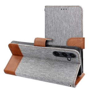Pouzdro Book Jeans Xiaomi Redmi Note 14 Pro 5G, Note 14 Pro Plus 5G, barva šedá