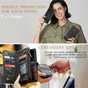 Pouzdro Book (Back Case) CaseMe Wallet 2v1, Samsung A156 Galaxy A15 5G barva black