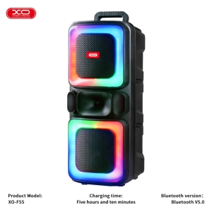 Maxi reproduktor BlueTooth XO-F55, RGB osvětlení, 1x mikrofon, barva černá