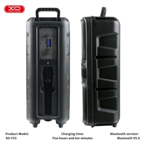 Maxi reproduktor BlueTooth XO-F55, RGB osvětlení, 1x mikrofon, barva černá
