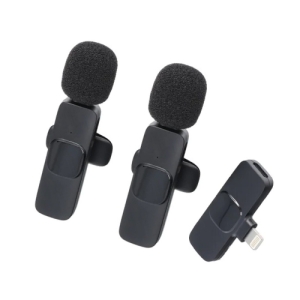 Externí mikrofon 2v1 pro mobilní telefon, lightning, barva černá