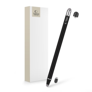Dotykové pero (stylus) kapacitní Tech Protect, oboustranné, 2x pevný hrot, 2x měkký hrot, barva černá