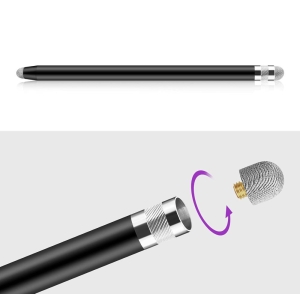 Dotykové pero (stylus) kapacitní Tech Protect, oboustranné, 2x pevný hrot, 2x měkký hrot, barva černá