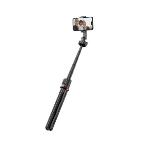 Selfie držák TechProtect L07S Flexible tripod, s funkcí stativu, bluetooth, pro telefon a kameru, barva černá