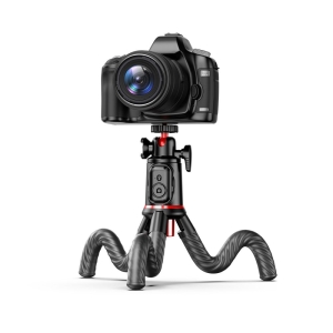 Selfie držák TechProtect L07S Flexible tripod, s funkcí stativu, bluetooth, pro telefon a kameru, barva černá