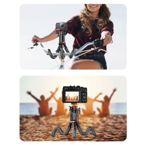 Selfie držák TechProtect L07S Flexible tripod, s funkcí stativu, bluetooth, pro telefon a kameru, barva černá