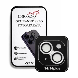 Unicorno ochranné sklo fotoparátu s aplikátorem iPhone 14, 14 PLUS silver