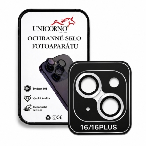 Unicorno ochranné sklo fotoparátu s aplikátorem iPhone 16, 16 PLUS silver