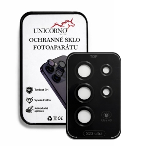 Unicorno ochranné sklo fotoparátu s aplikátorem Samsung S918 Galaxy S23 Ultra black