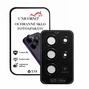 Unicorno ochranné sklo fotoparátu s aplikátorem Samsung S938 Galaxy S25 Ultra black