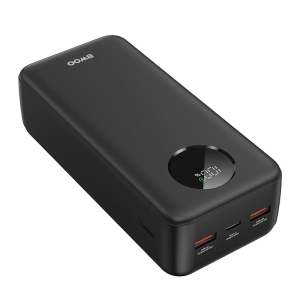 Externí baterie POWER BANK BWOO, 30000mAh, 1x USB A, 2x USB C, QC 3.0, PD 20W, barva černá
