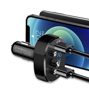 Transmitér FM Bluetooth XO (BCC02) 2x USB A, 15W, barva černá