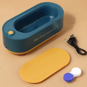 Ultrazvuková čistička (šperky, brýle, hodinky, kosmetické pomůcky, elektro součástky atd.) RC-K-1326, barva modrá/žlutá